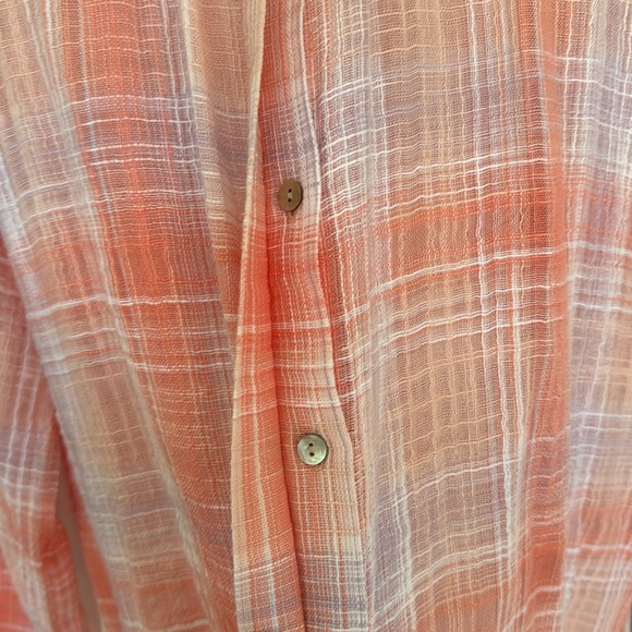 Anthropologie Cloth and Stone Plaid Blouse NWOT Size Large - Picture 2 of 6